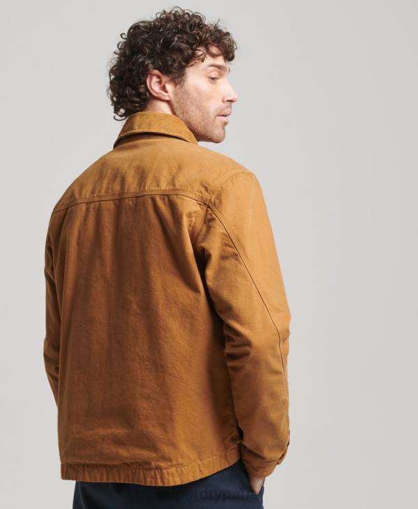 Superdry Hommes veste harrington ranch vintage D64Z918 vêtements brun