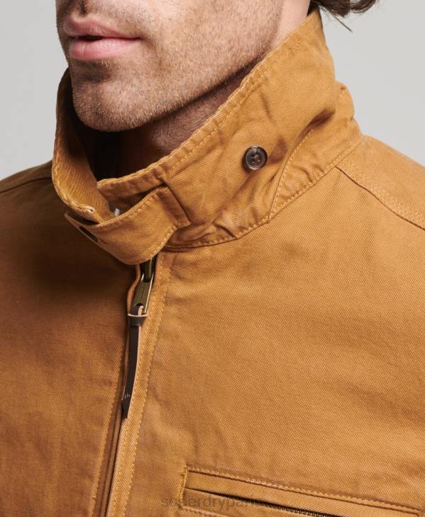 Superdry Hommes veste harrington ranch vintage D64Z918 vêtements brun
