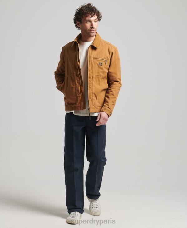 Superdry Hommes veste harrington ranch vintage D64Z918 vêtements brun