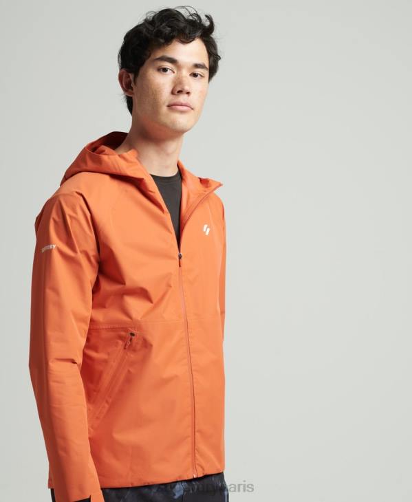 Superdry Hommes veste imperméable D64Z1025 vêtements orange