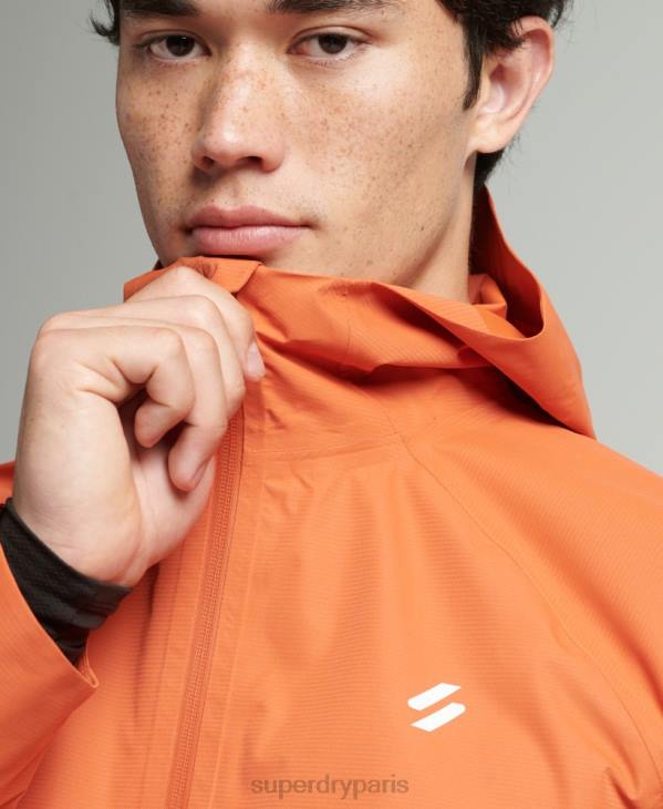 Superdry Hommes veste imperméable D64Z1025 vêtements orange