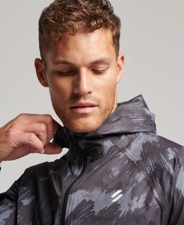 Superdry Hommes veste imperméable D64Z1026 vêtements gris foncé