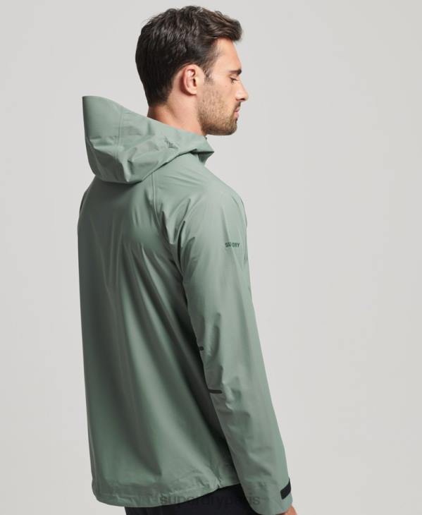 Superdry Hommes veste imperméable D64Z4635 vêtements vert