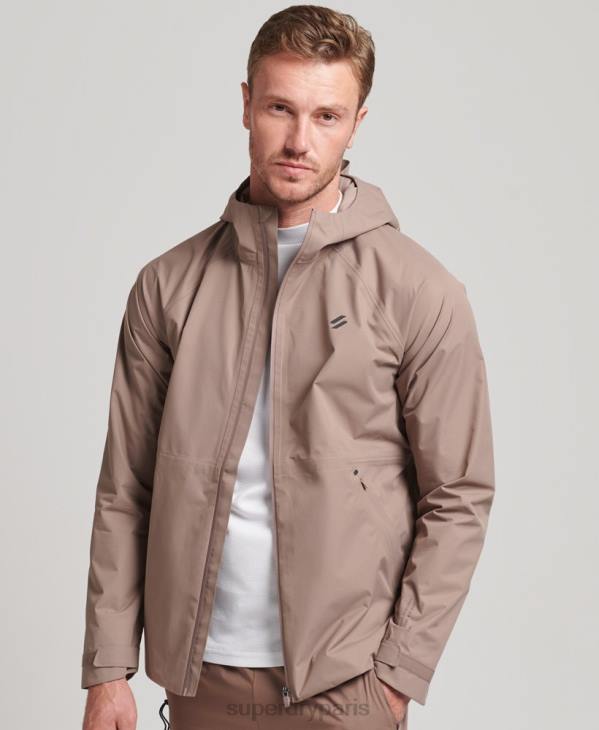 Superdry Hommes veste imperméable D64Z4723 vêtements brun