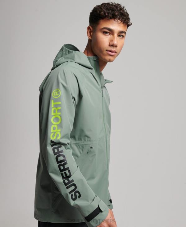 Superdry Hommes veste imperméable D64Z961 vêtements vert