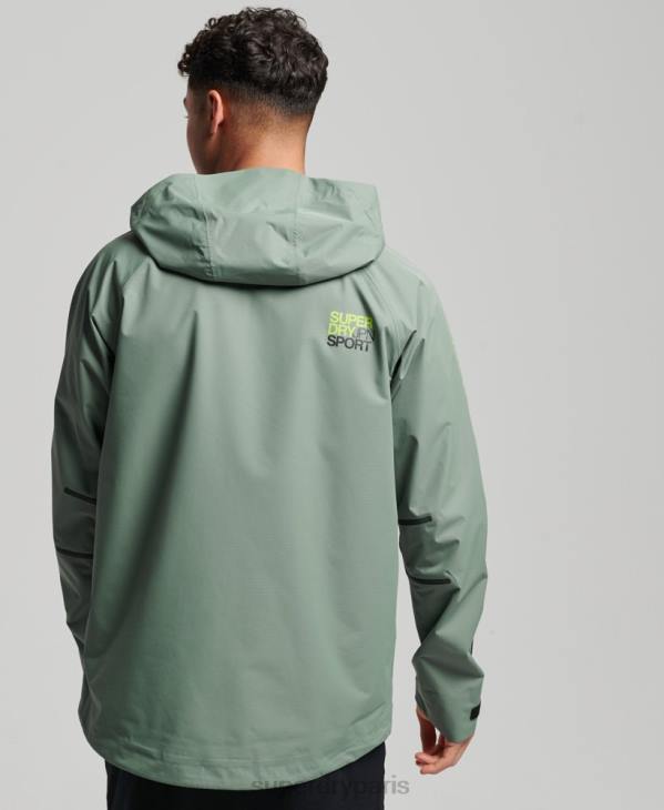 Superdry Hommes veste imperméable D64Z961 vêtements vert