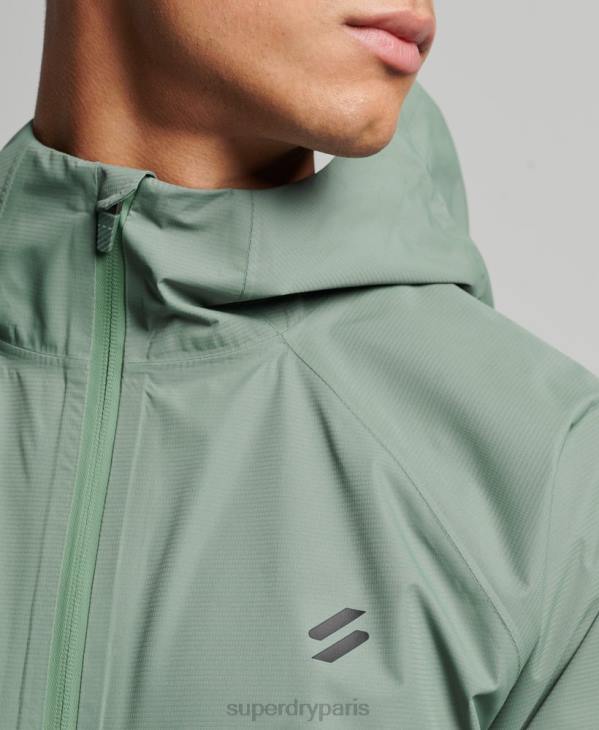 Superdry Hommes veste imperméable D64Z961 vêtements vert