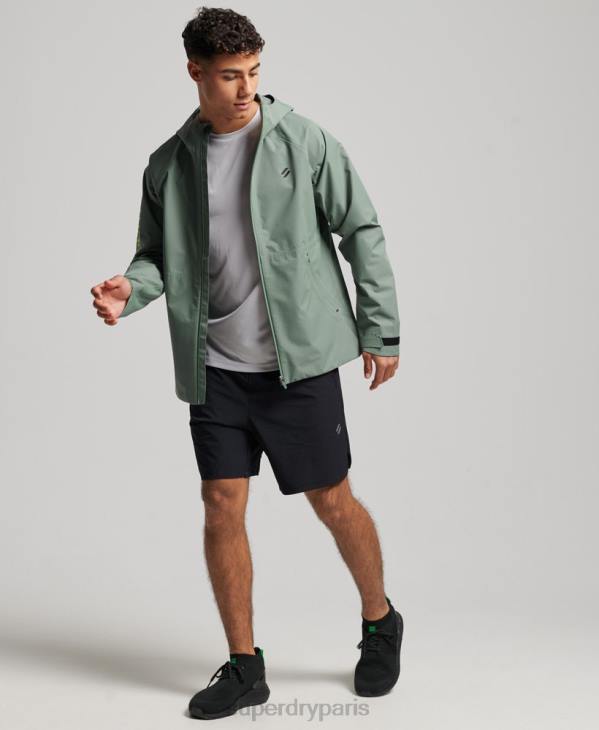 Superdry Hommes veste imperméable D64Z961 vêtements vert