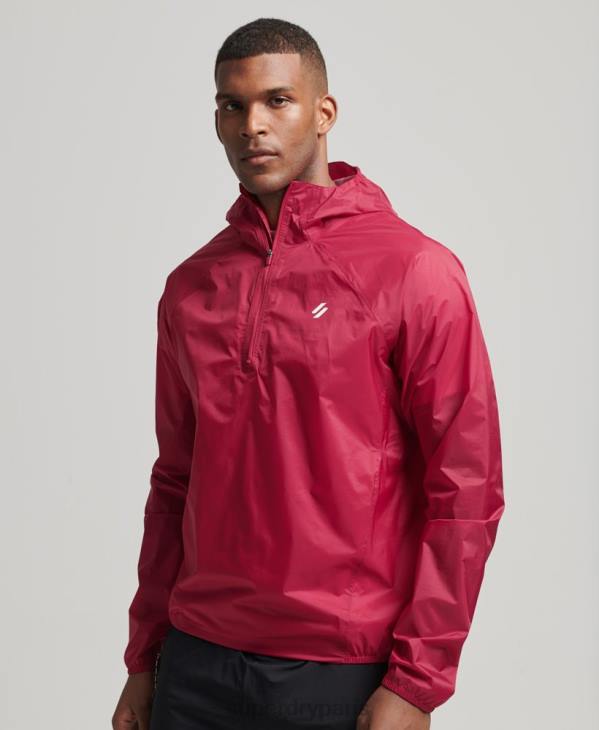 Superdry Hommes veste imperméable légère run D64Z4623 vêtements rouge