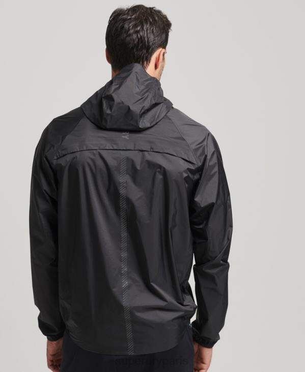 Superdry Hommes veste imperméable légère run D64Z5363 vêtements noir