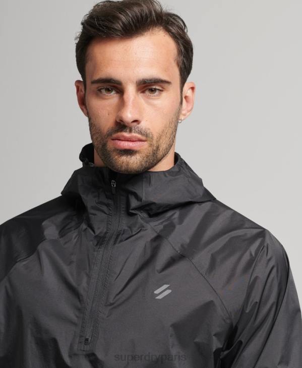 Superdry Hommes veste imperméable légère run D64Z5363 vêtements noir