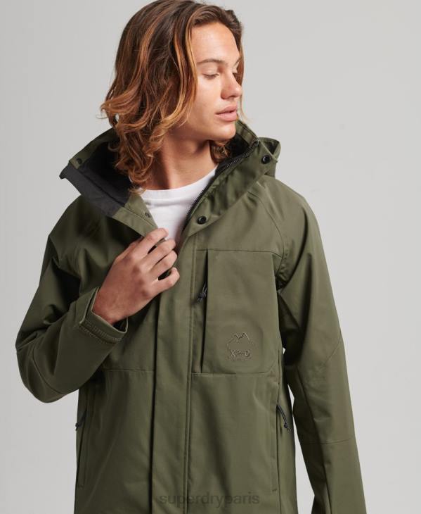 Superdry Hommes veste imperméable xpd D64Z4693 vêtements kaki