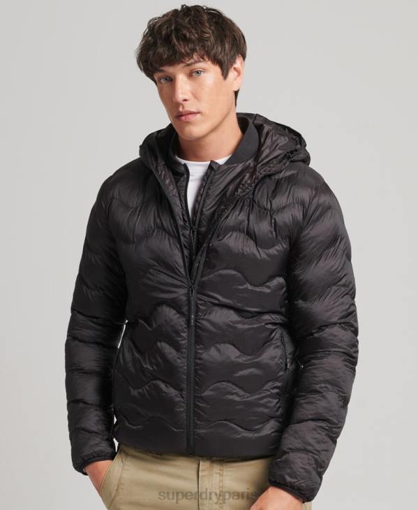 Superdry Hommes veste intermédiaire à capuche D64Z4506 vêtements gris foncé
