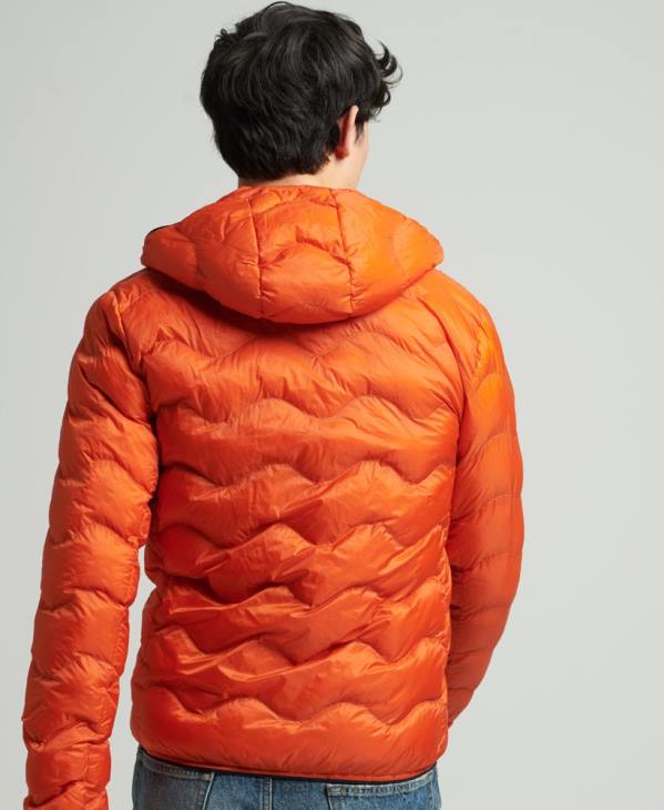 Superdry Hommes veste intermédiaire à capuche D64Z4527 vêtements orange