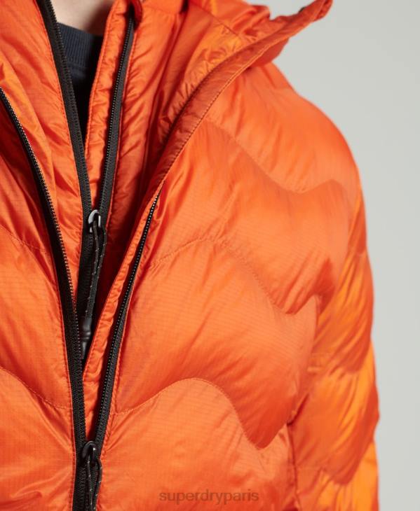 Superdry Hommes veste intermédiaire à capuche D64Z4527 vêtements orange