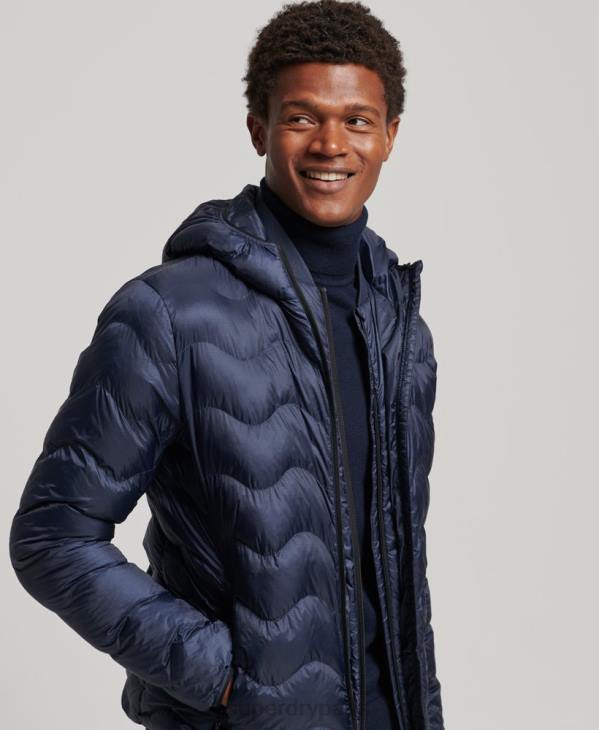 Superdry Hommes veste intermédiaire à capuche D64Z4699 vêtements marine
