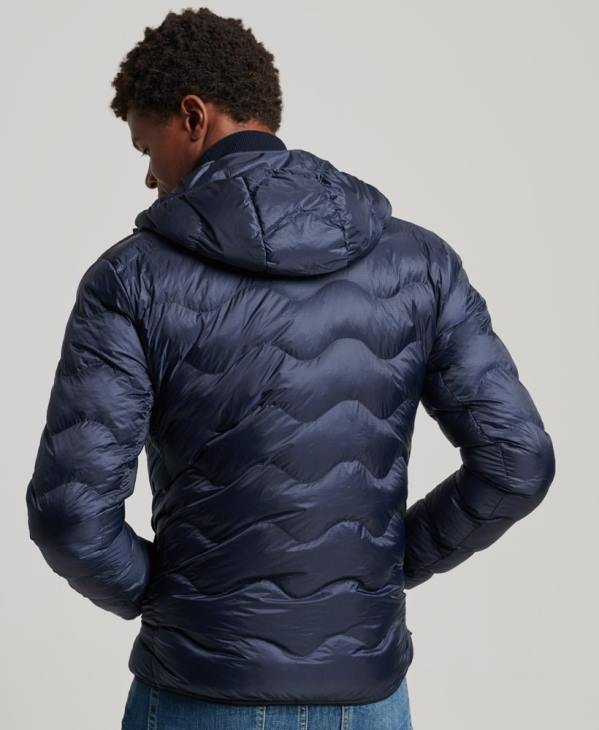 Superdry Hommes veste intermédiaire à capuche D64Z4699 vêtements marine