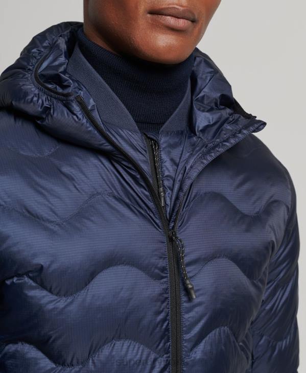 Superdry Hommes veste intermédiaire à capuche D64Z4699 vêtements marine