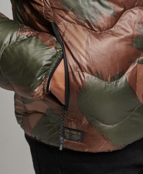 Superdry Hommes veste intermédiaire à capuche D64Z4700 vêtements vert