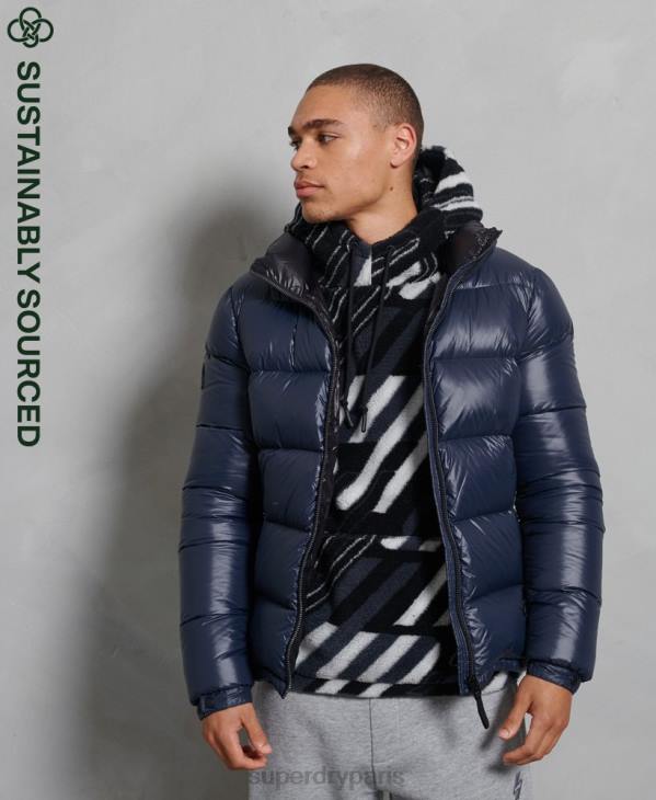 Superdry Hommes veste matelassée en duvet alpin de luxe D64Z4746 vêtements marine