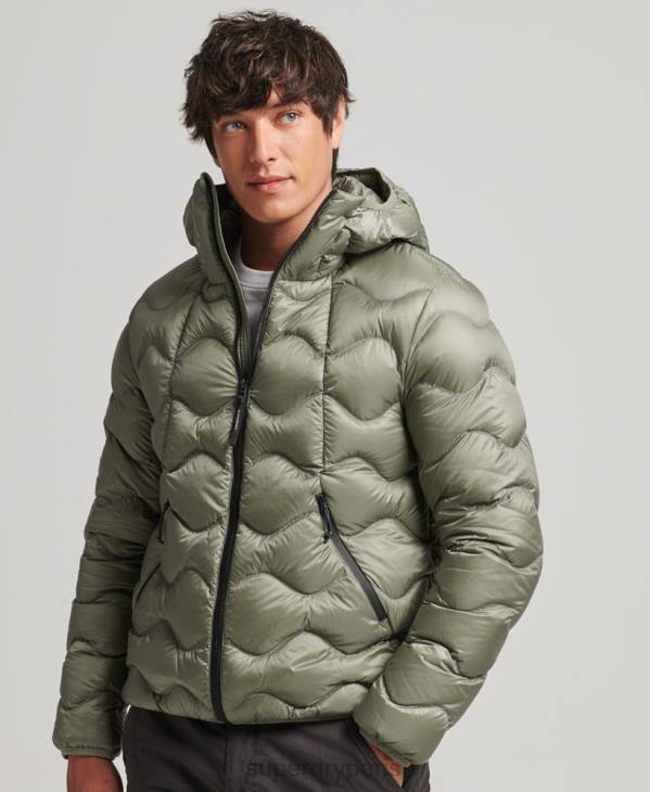 Superdry Hommes veste matelassée en duvet xpd D64Z4468 vêtements kaki