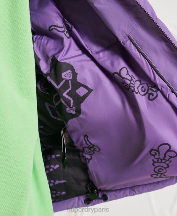 Superdry Hommes veste matelassée en duvet yama-no-kami D64Z4629 vêtements violet