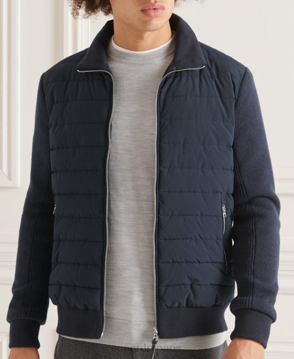 Superdry Hommes veste matelassée en maille mélangée studios D64Z1034 vêtements marine