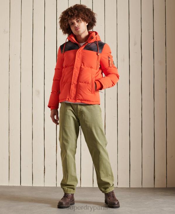 Superdry Hommes veste matelassée everest D64Z4487 vêtements orange