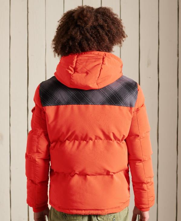Superdry Hommes veste matelassée everest D64Z4487 vêtements orange