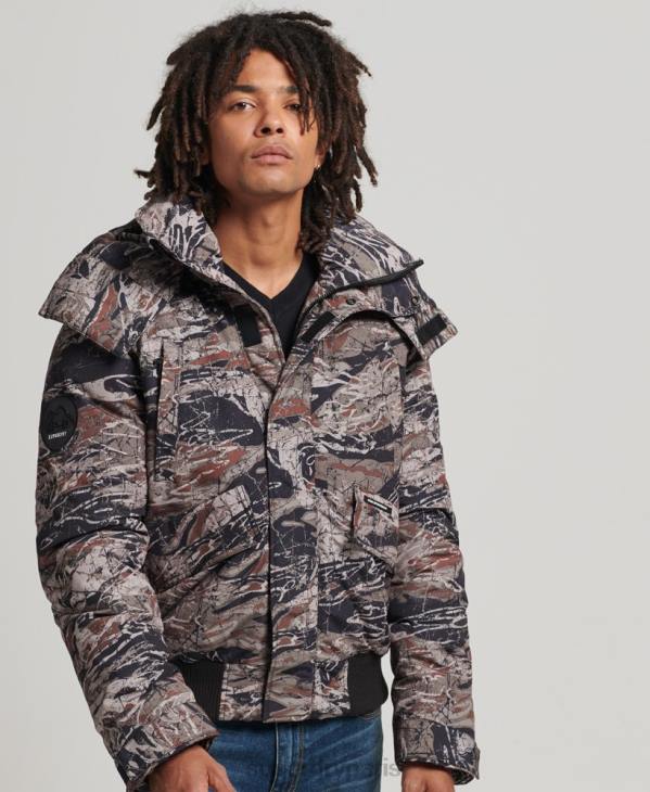 Superdry Hommes veste matelassée expédition everest bomber D64Z4449 vêtements vert