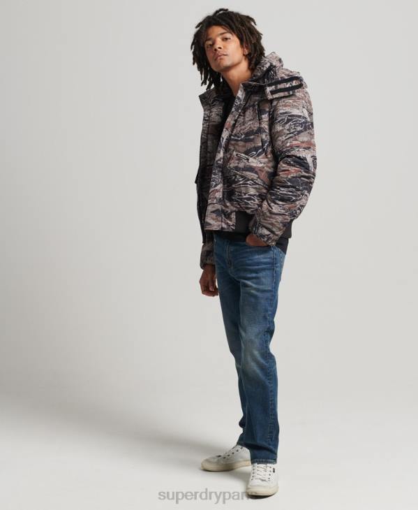 Superdry Hommes veste matelassée expédition everest bomber D64Z4449 vêtements vert