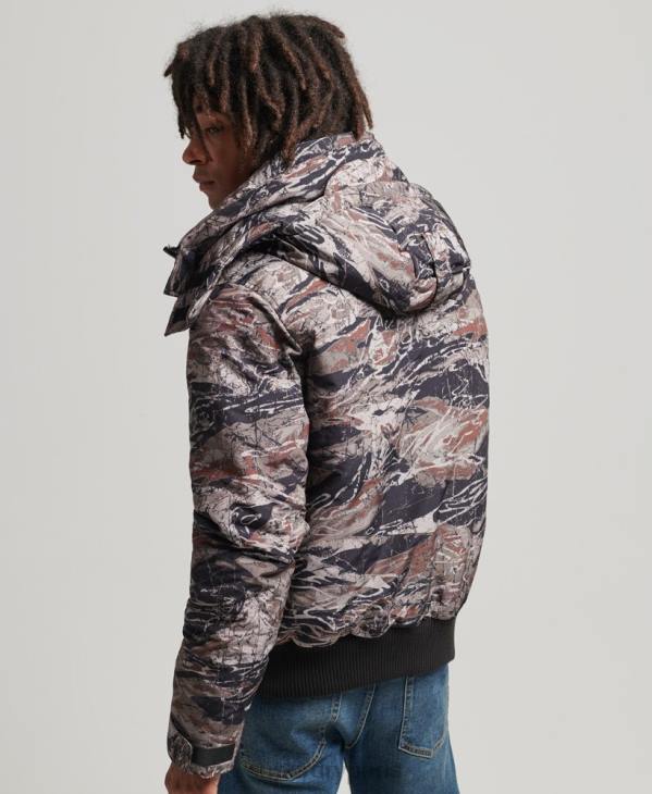 Superdry Hommes veste matelassée expédition everest bomber D64Z4449 vêtements vert