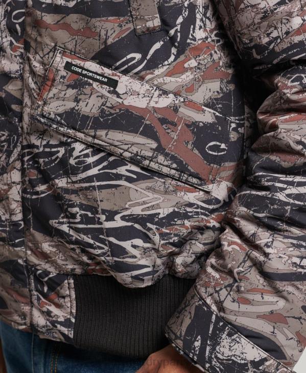 Superdry Hommes veste matelassée expédition everest bomber D64Z4449 vêtements vert