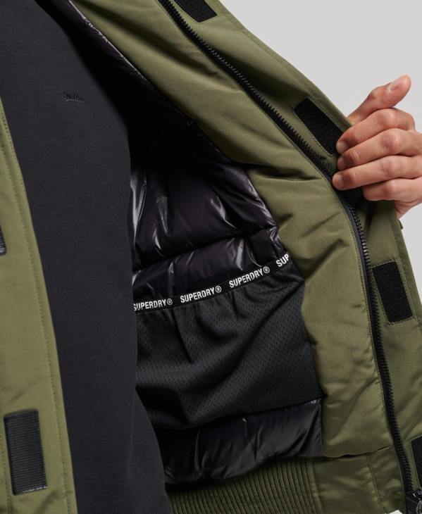 Superdry Hommes veste matelassée expédition everest bomber D64Z4524 vêtements kaki