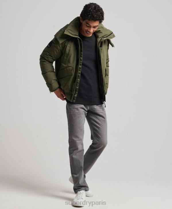 Superdry Hommes veste matelassée expédition everest bomber D64Z4524 vêtements kaki