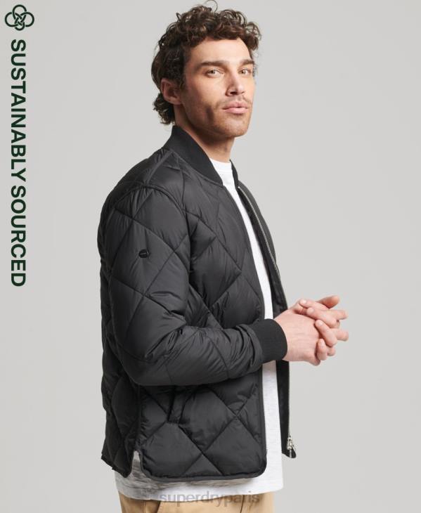 Superdry Hommes veste matelassée légère studios D64Z4464 vêtements noir
