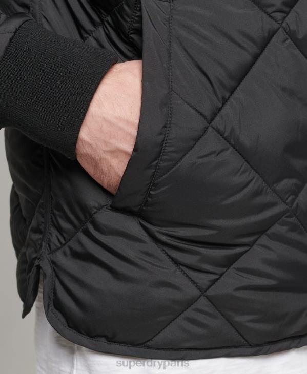 Superdry Hommes veste matelassée légère studios D64Z4464 vêtements noir