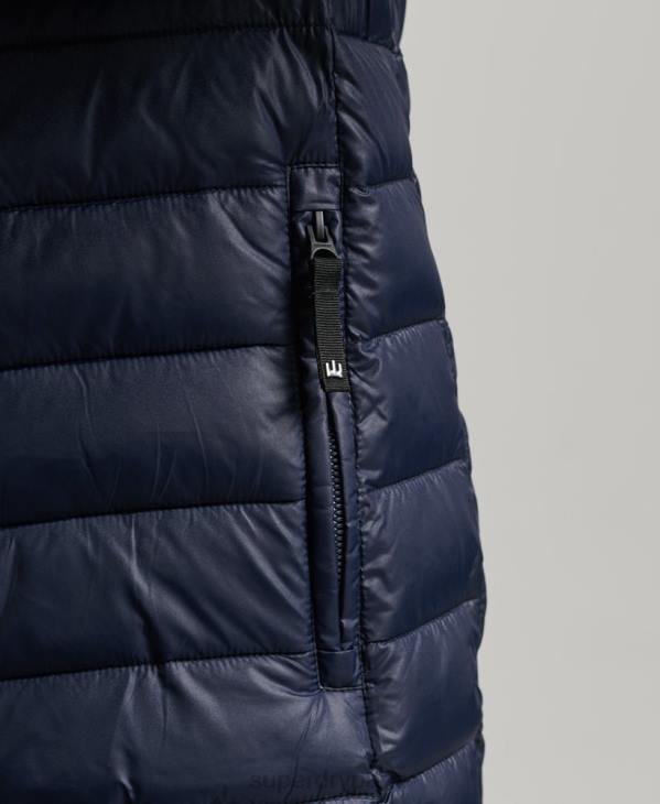 Superdry Hommes veste matelassée matelassée radar D64Z4539 vêtements or