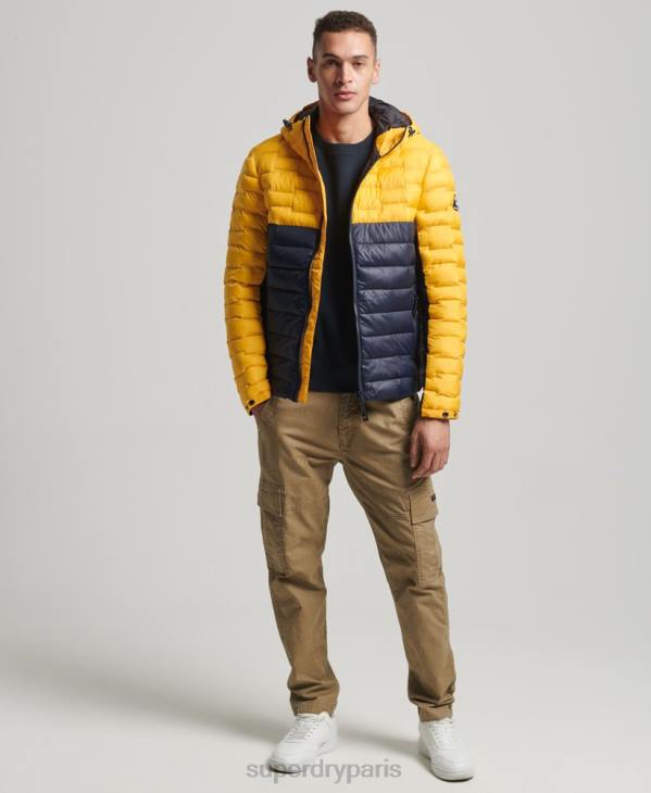 Superdry Hommes veste matelassée matelassée radar D64Z4539 vêtements or