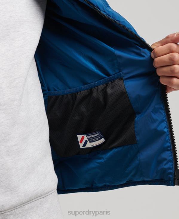 Superdry Hommes veste matelassée thermoscellée D64Z1074 vêtements bleu