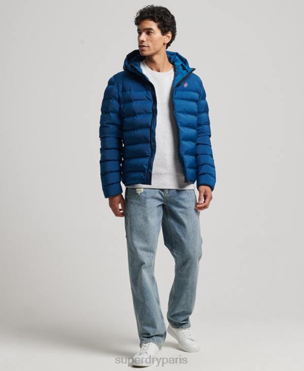Superdry Hommes veste matelassée thermoscellée D64Z1074 vêtements bleu
