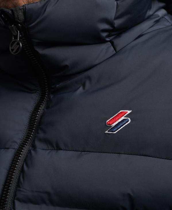 Superdry Hommes veste matelassée thermoscellée D64Z968 vêtements marine