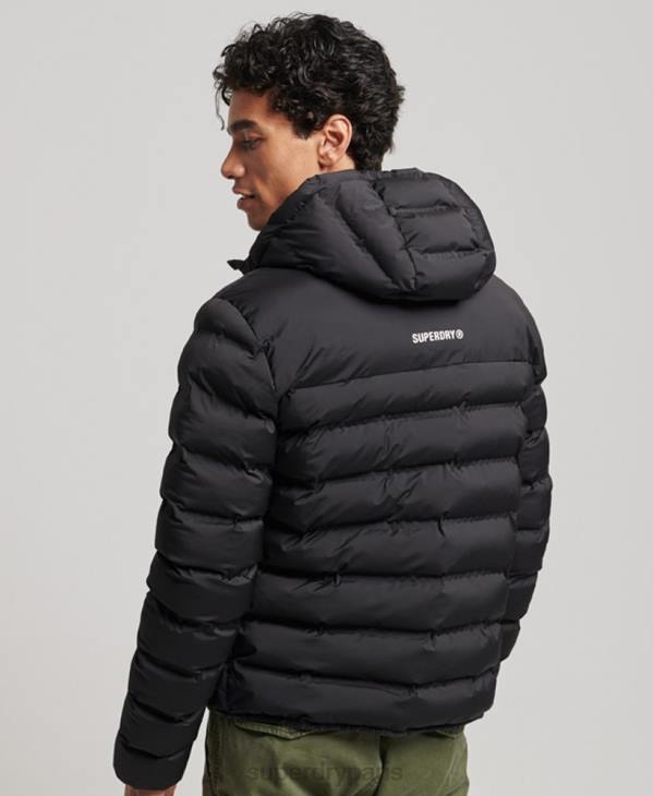 Superdry Hommes veste matelassée thermoscellée D64Z979 vêtements noir