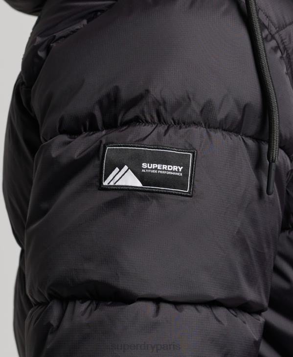 Superdry Hommes veste matelassée ultra longue touchline D64Z970 vêtements noir