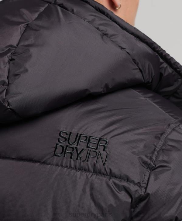 Superdry Hommes veste matelassée ultra longue touchline D64Z970 vêtements noir