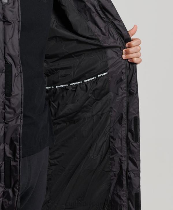 Superdry Hommes veste matelassée ultra longue touchline D64Z970 vêtements noir