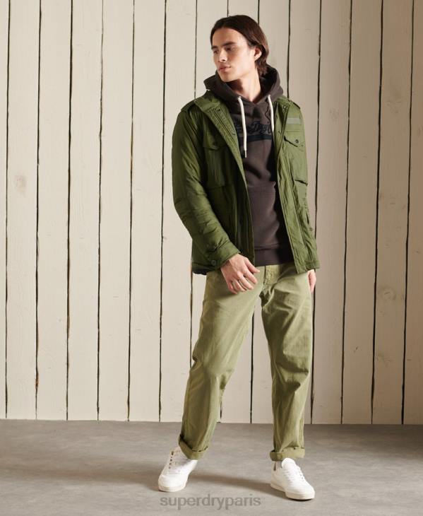 Superdry Hommes veste militaire m-65 D64Z4495 vêtements vert