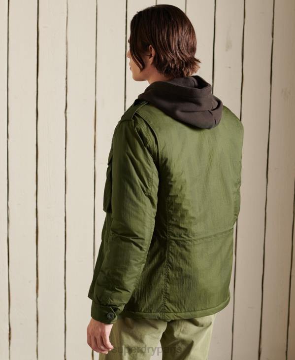 Superdry Hommes veste militaire m-65 D64Z4495 vêtements vert