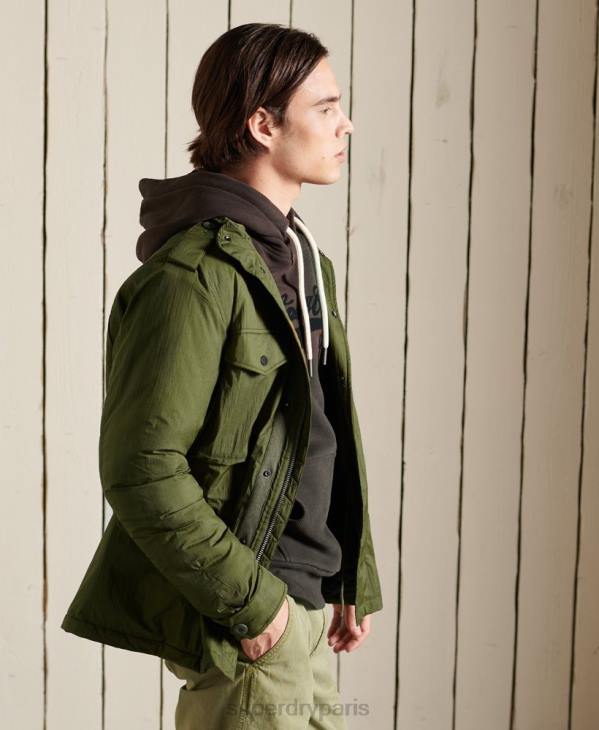 Superdry Hommes veste militaire m-65 D64Z4495 vêtements vert