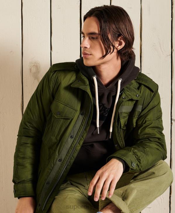Superdry Hommes veste militaire m-65 D64Z4495 vêtements vert